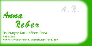 anna neber business card